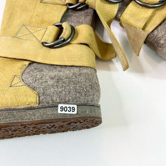 Sorel Winter Boots Womens 7 Brown Gray Chipahko Felt Lined Leather Snow Shoes - Picture 11 of 11